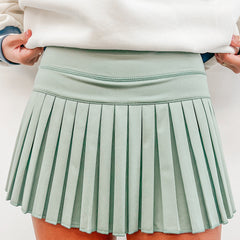 Gold Hinge Pleated Tennis Skirt (shorts underneath)