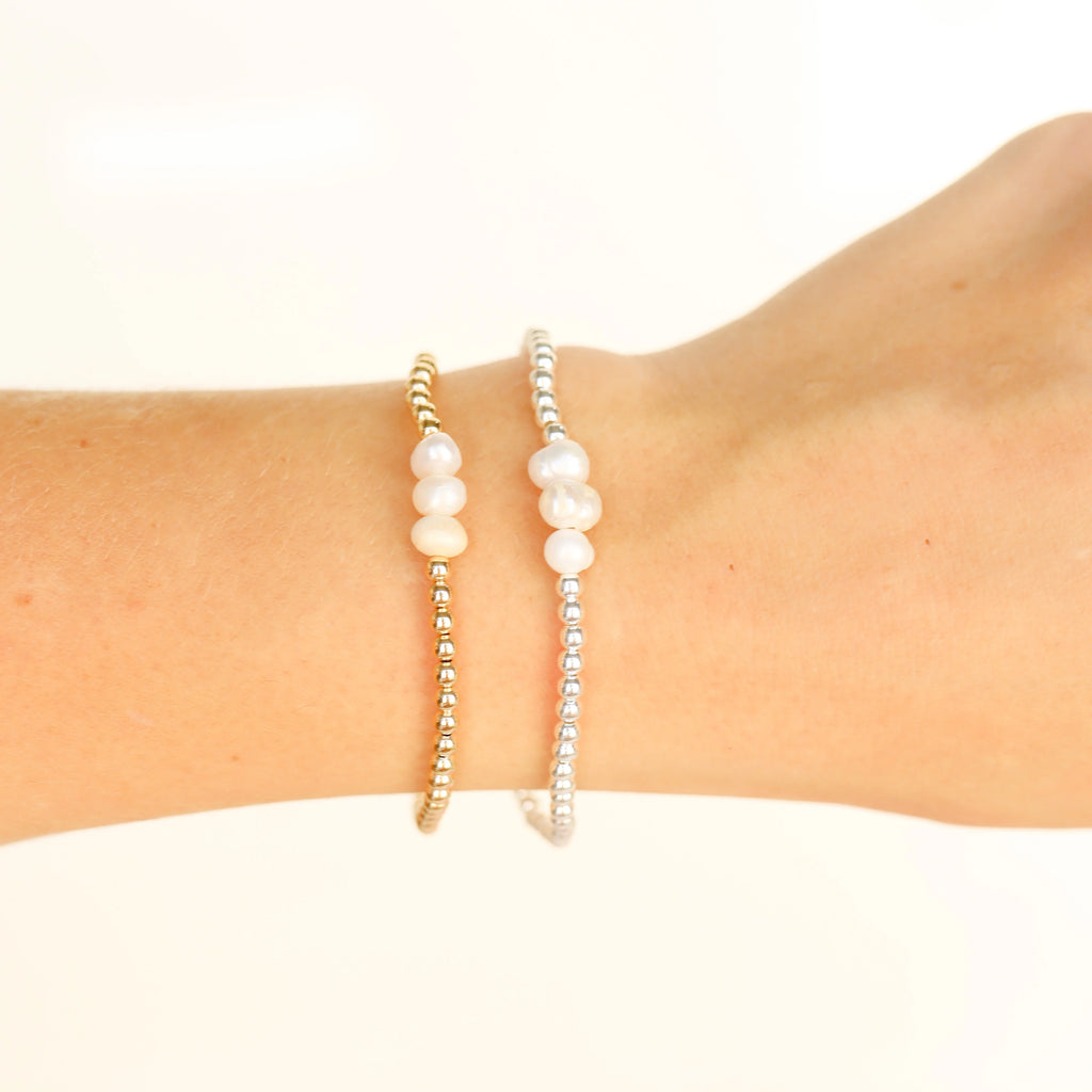 Beaded Blondes 14K Gold Bracelets