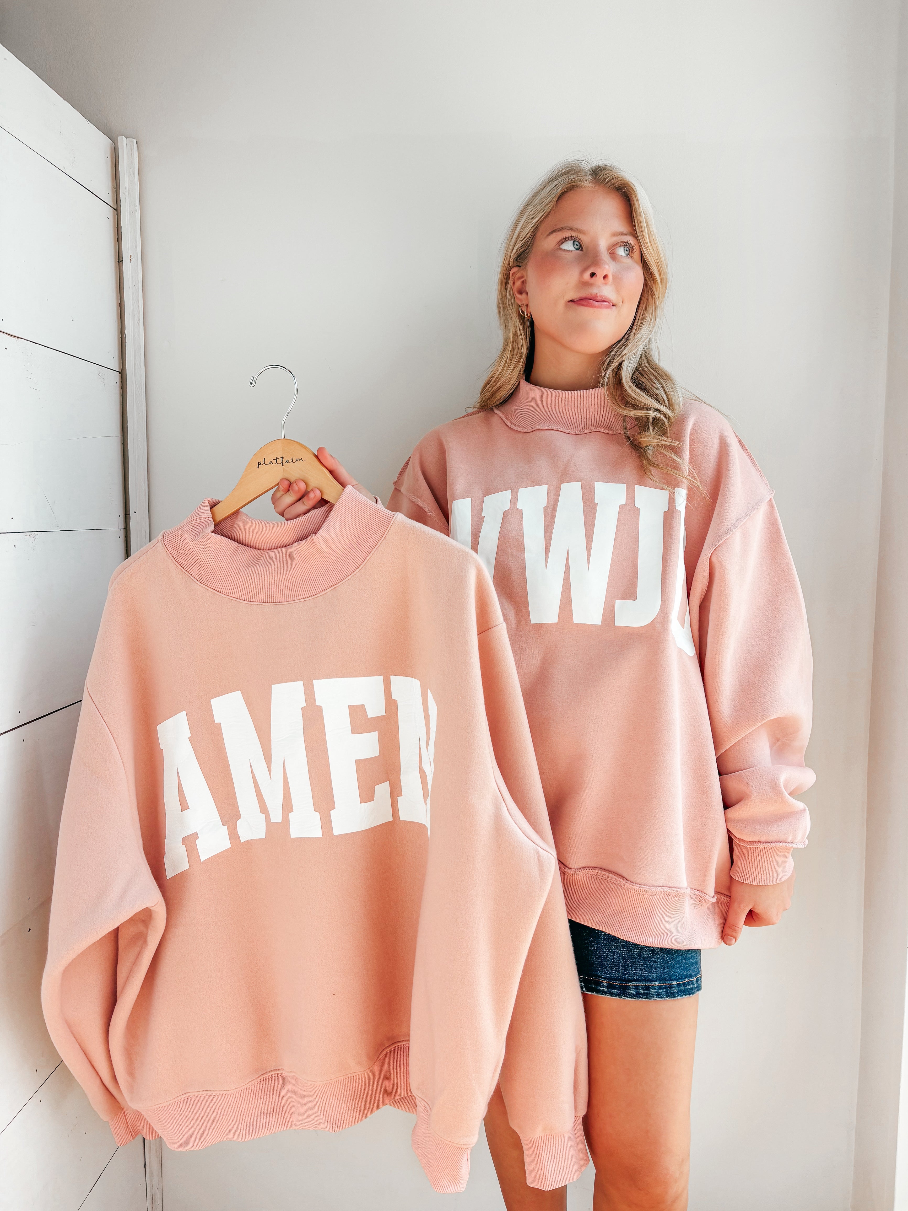 Amen / WWJD Reversible MockNeck