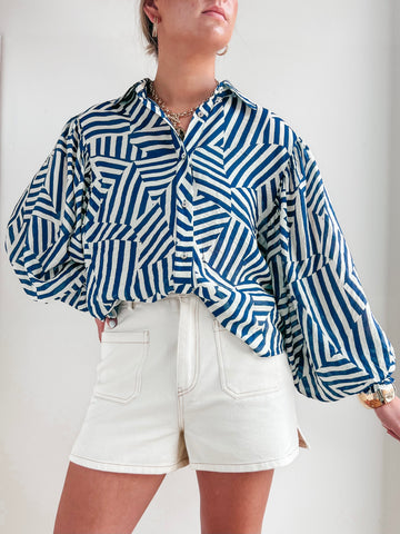 The Elle Geometric Blouse