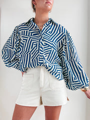 The Elle Geometric Blouse