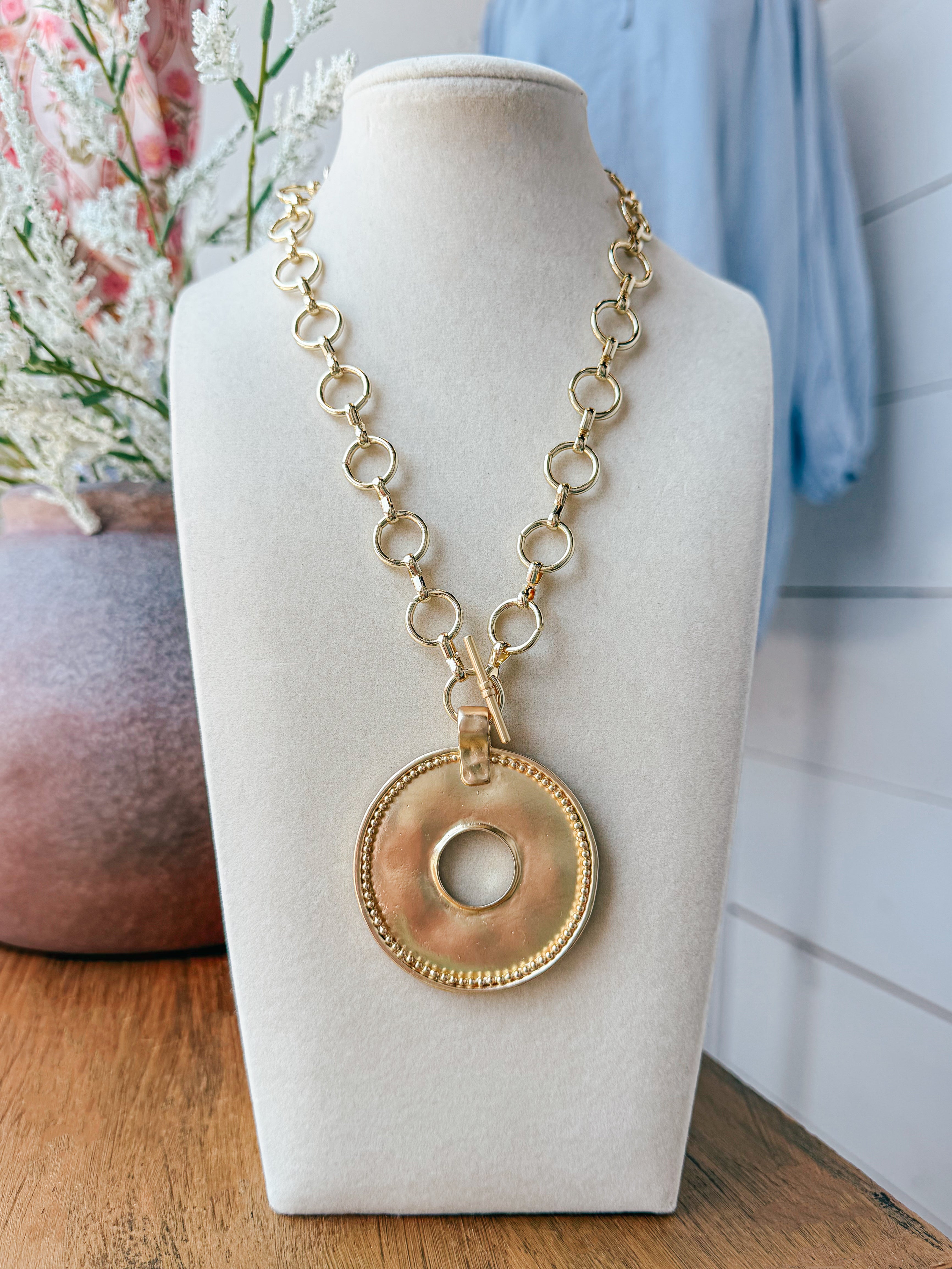 Save You Gold Pendant Necklace
