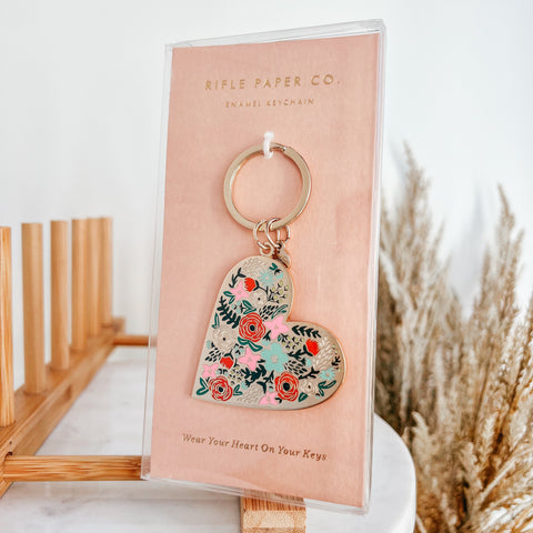 Rifle Paper Heart Keychain