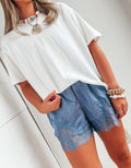 Lila Lace Trim Shorts