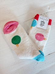 Fuzzy Ornaments Socks