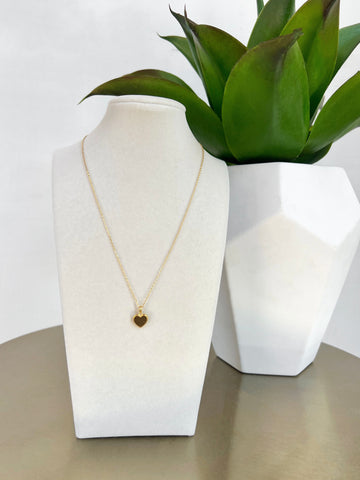 Gold Dipped Heartbeat Necklace