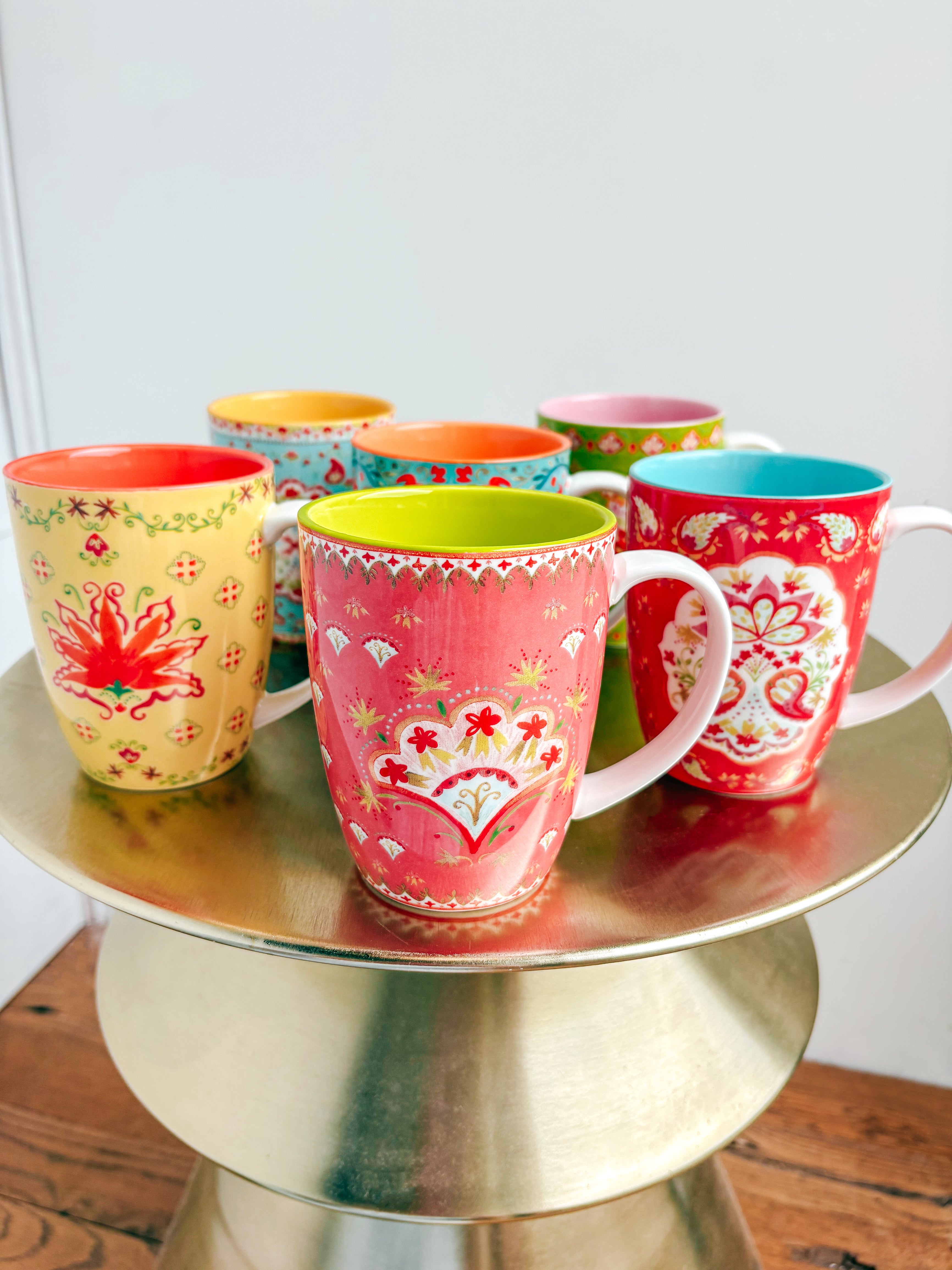 Floral Glass Mugs