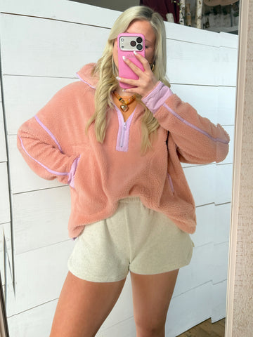 Lavender Peach Fleece