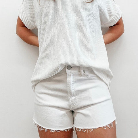 Vintage White Denim Shorts