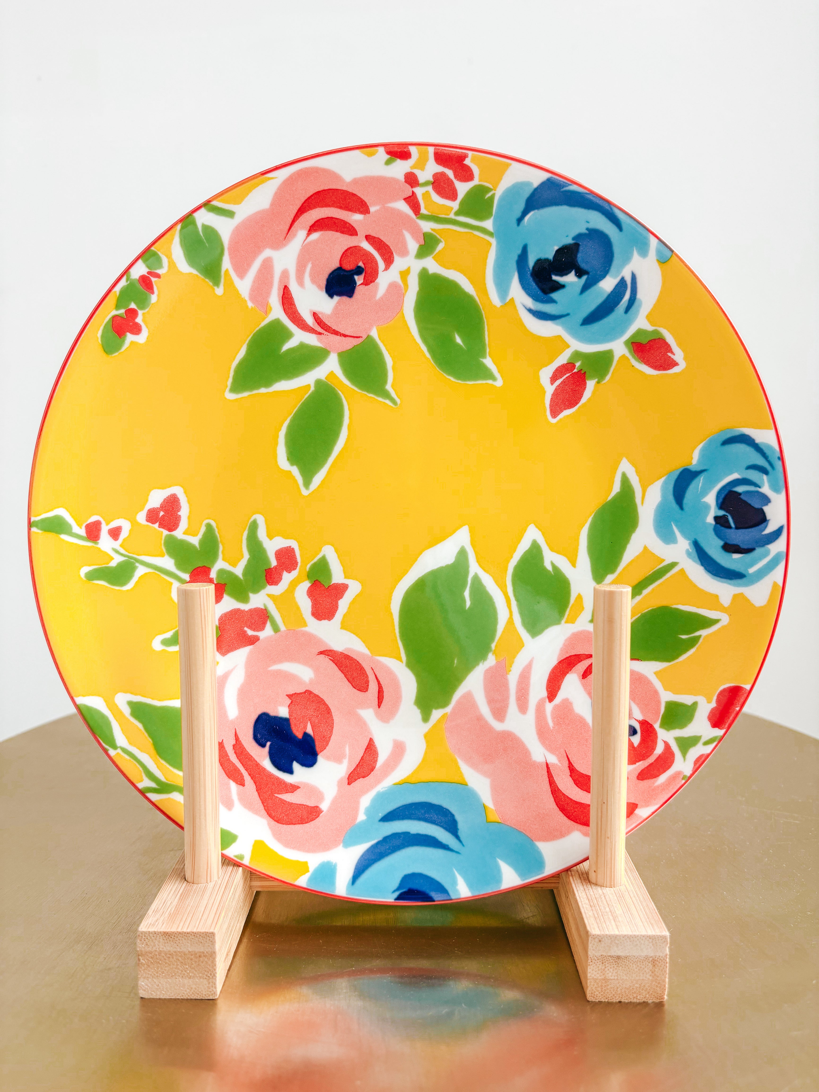 Floral Glass Plates