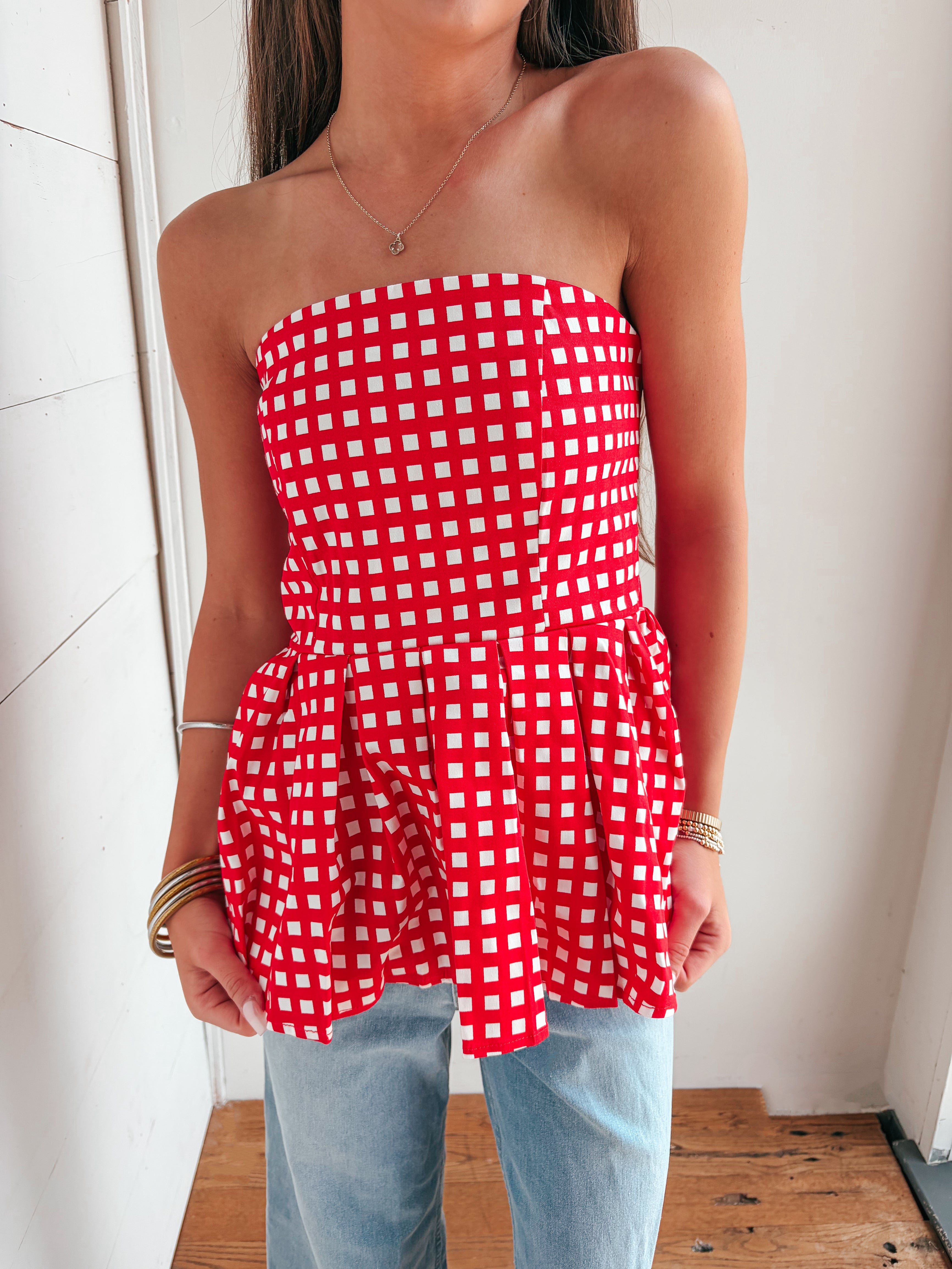 Sunkissed Gingham Top