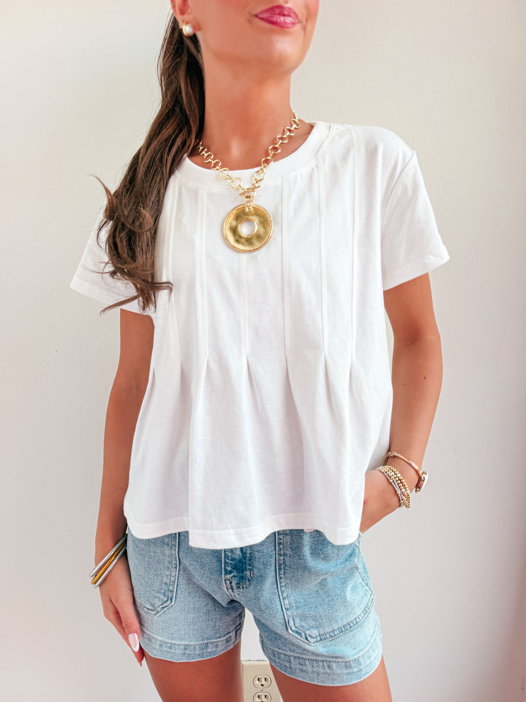 Pleated Swing Tee