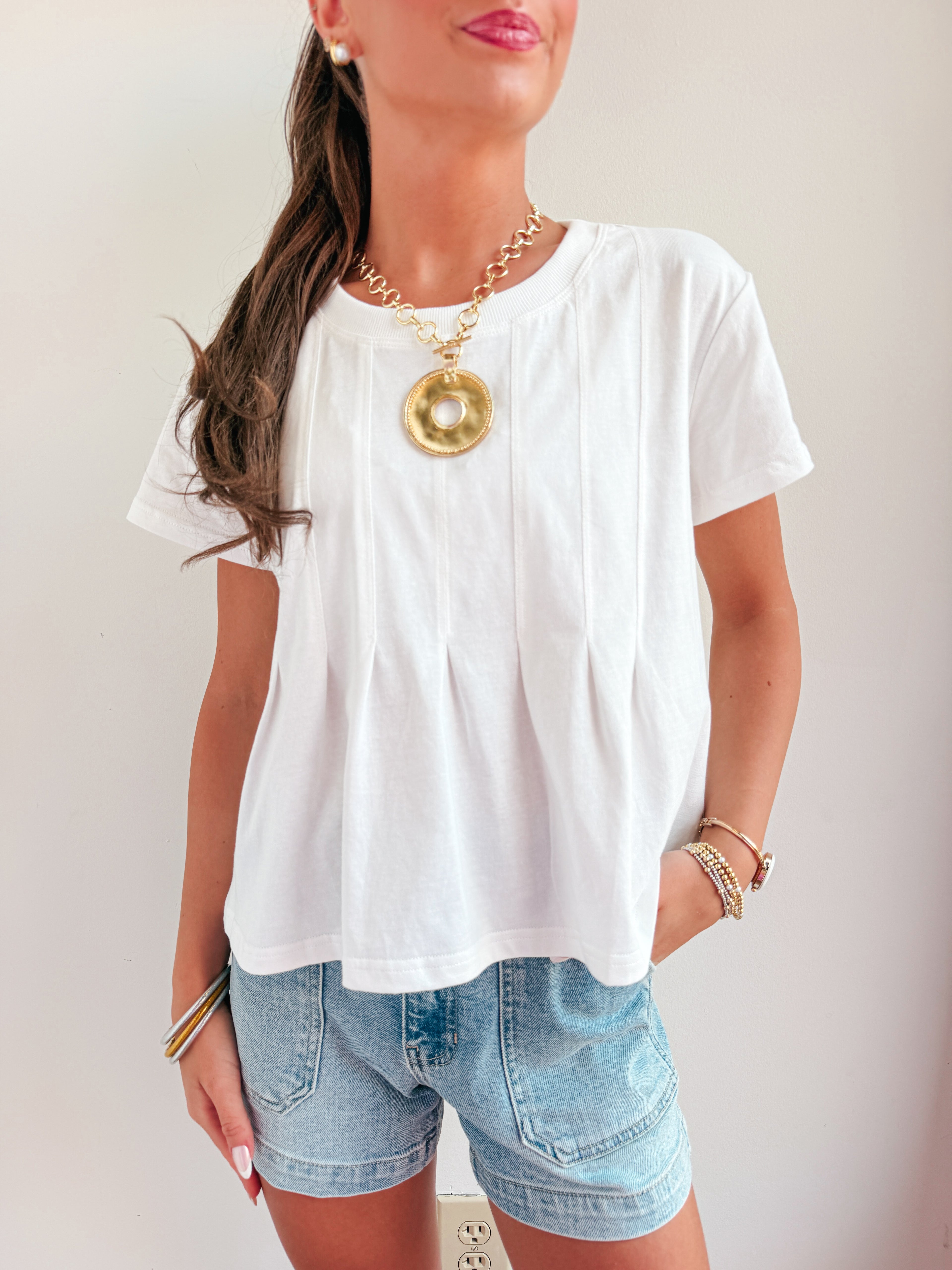 Pleated Swing Tee