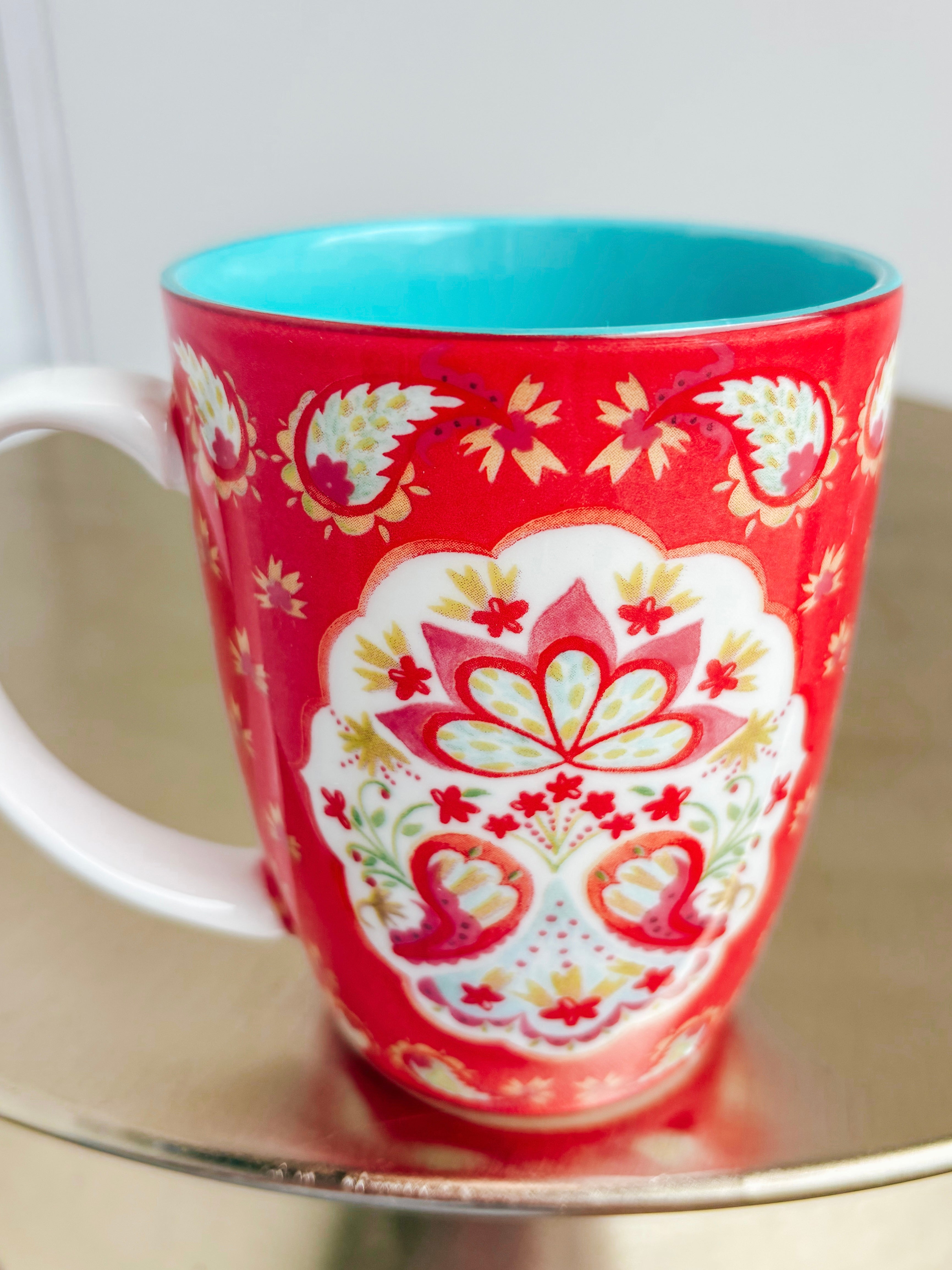Floral Glass Mugs