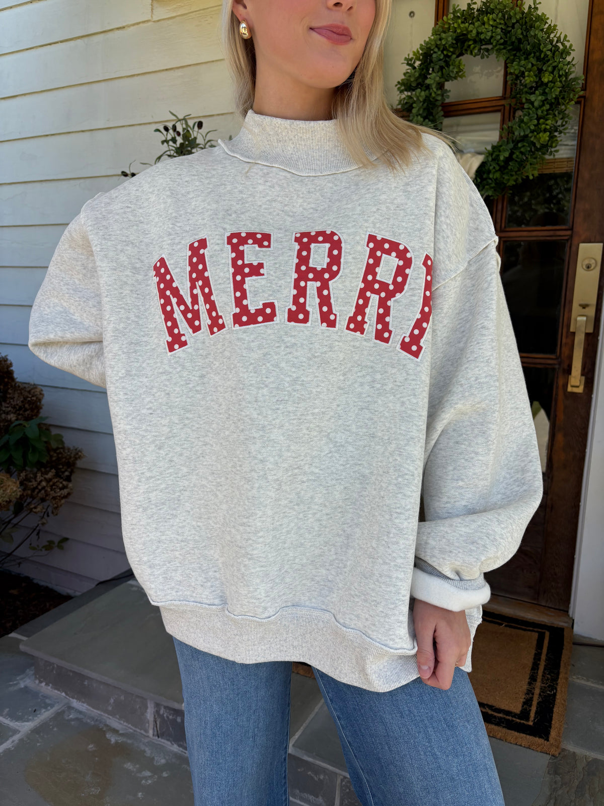 Merry Polka Dot Sweatshirt