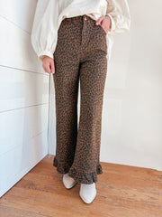 Marie Ruffle Leopard Pants