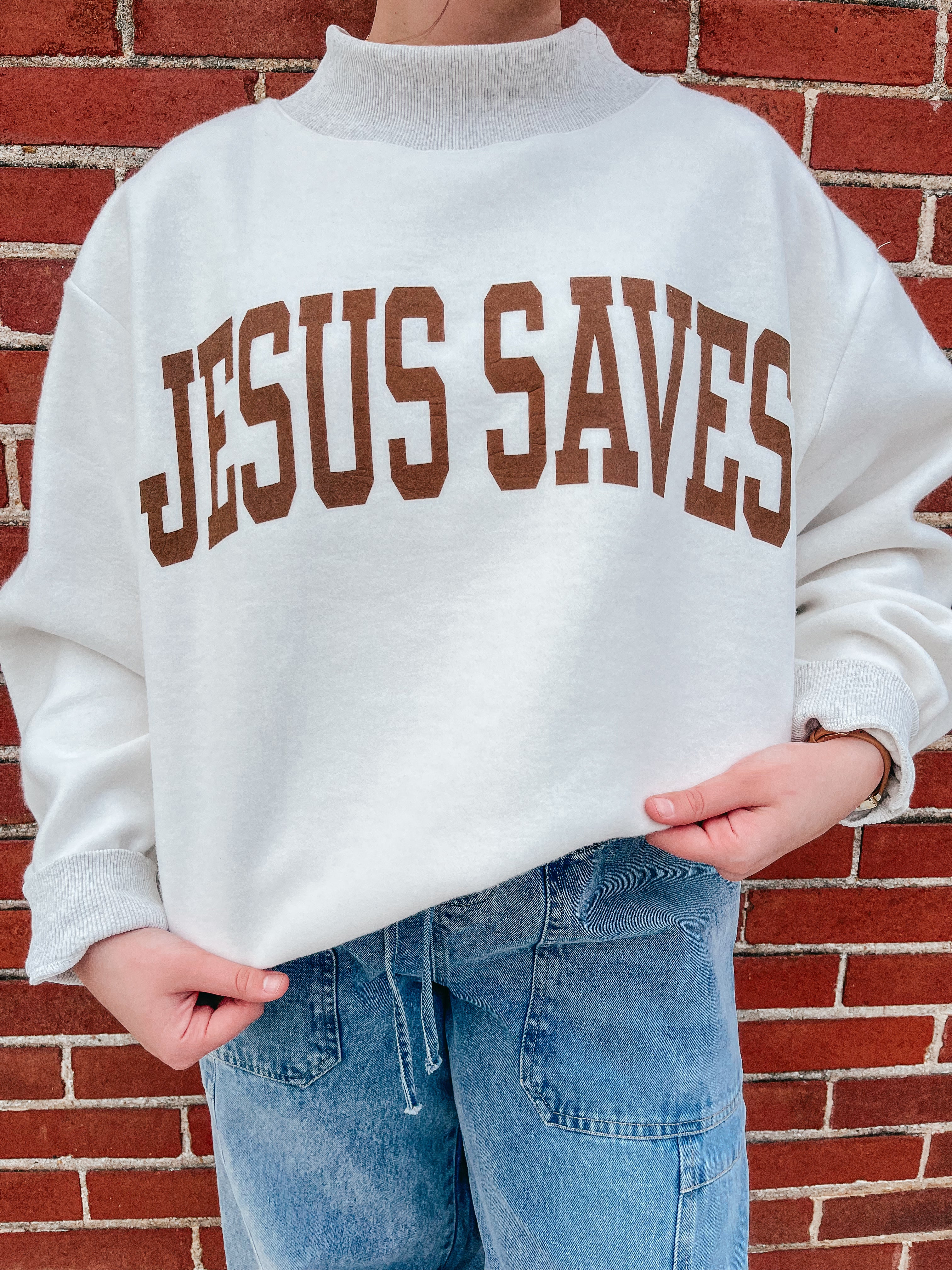 Jesus Saves MockNeck