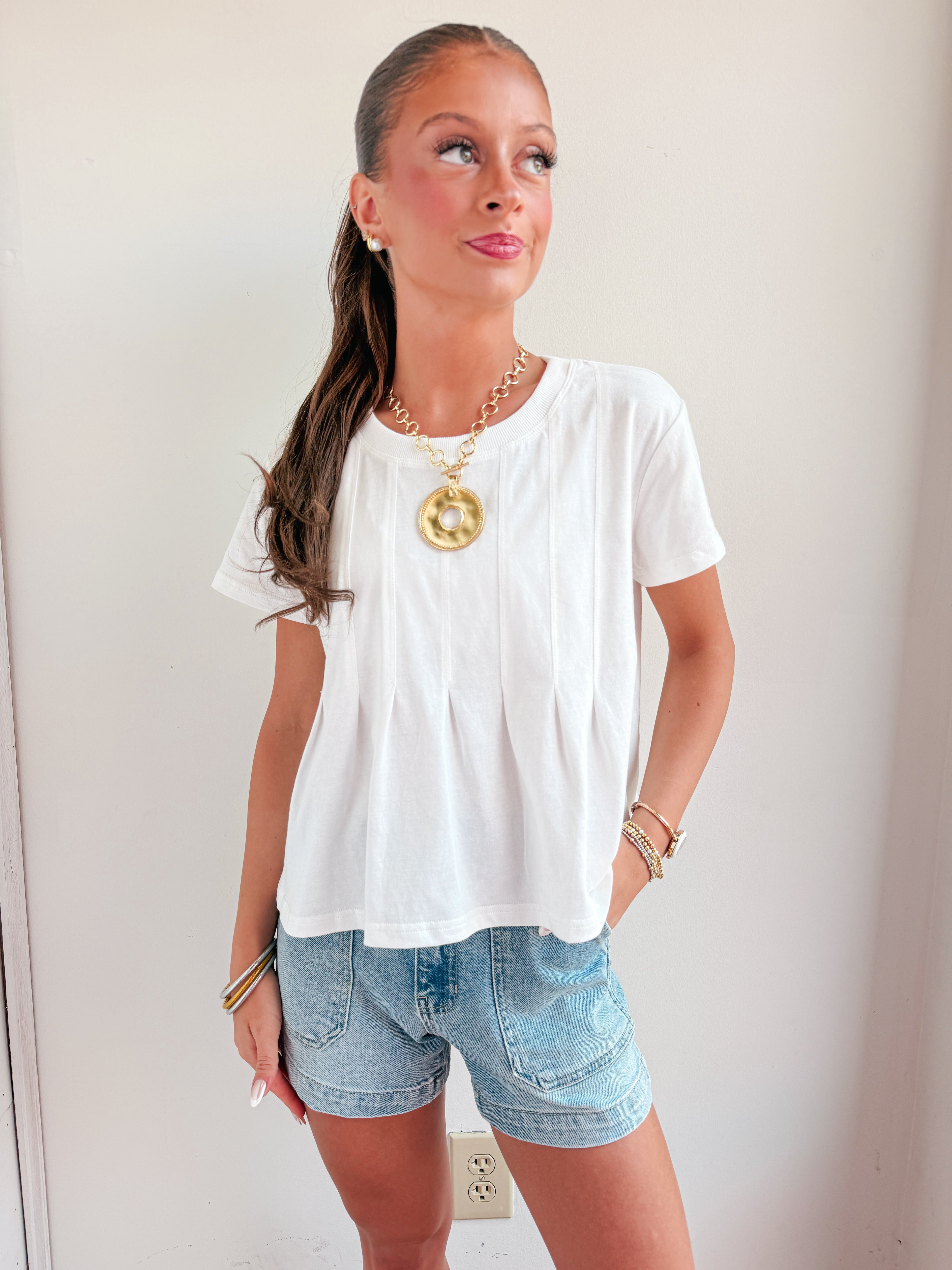 Pleated Swing Tee
