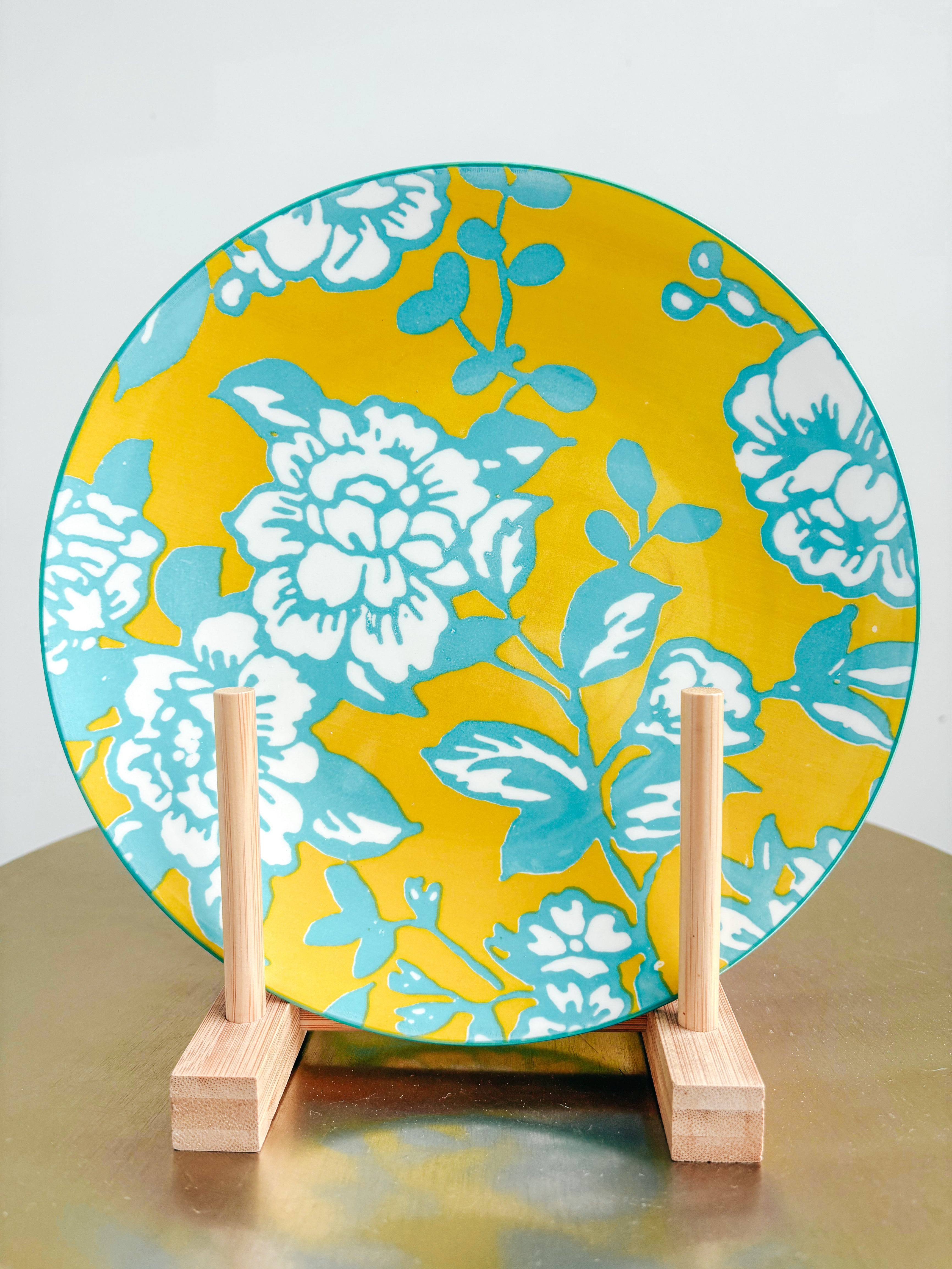 Floral Glass Plates