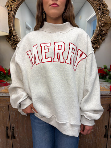 Merry MockNeck Sweatshirt