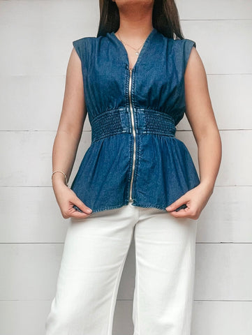 The Dainty Denim Top