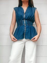 The Dainty Denim Top