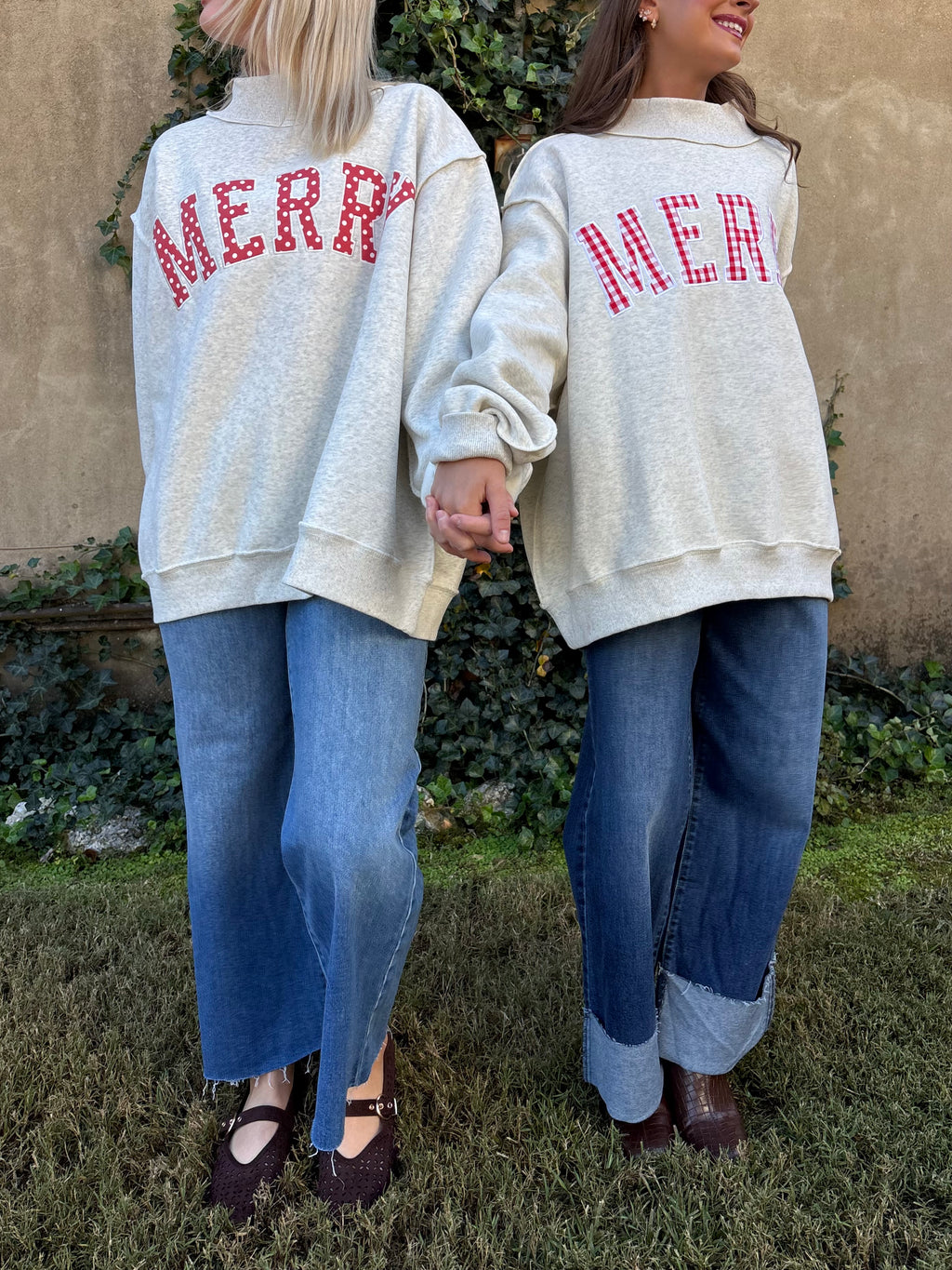 Merry Gingham Sweatshirt