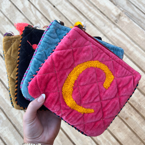 Colorful Initial Pouch