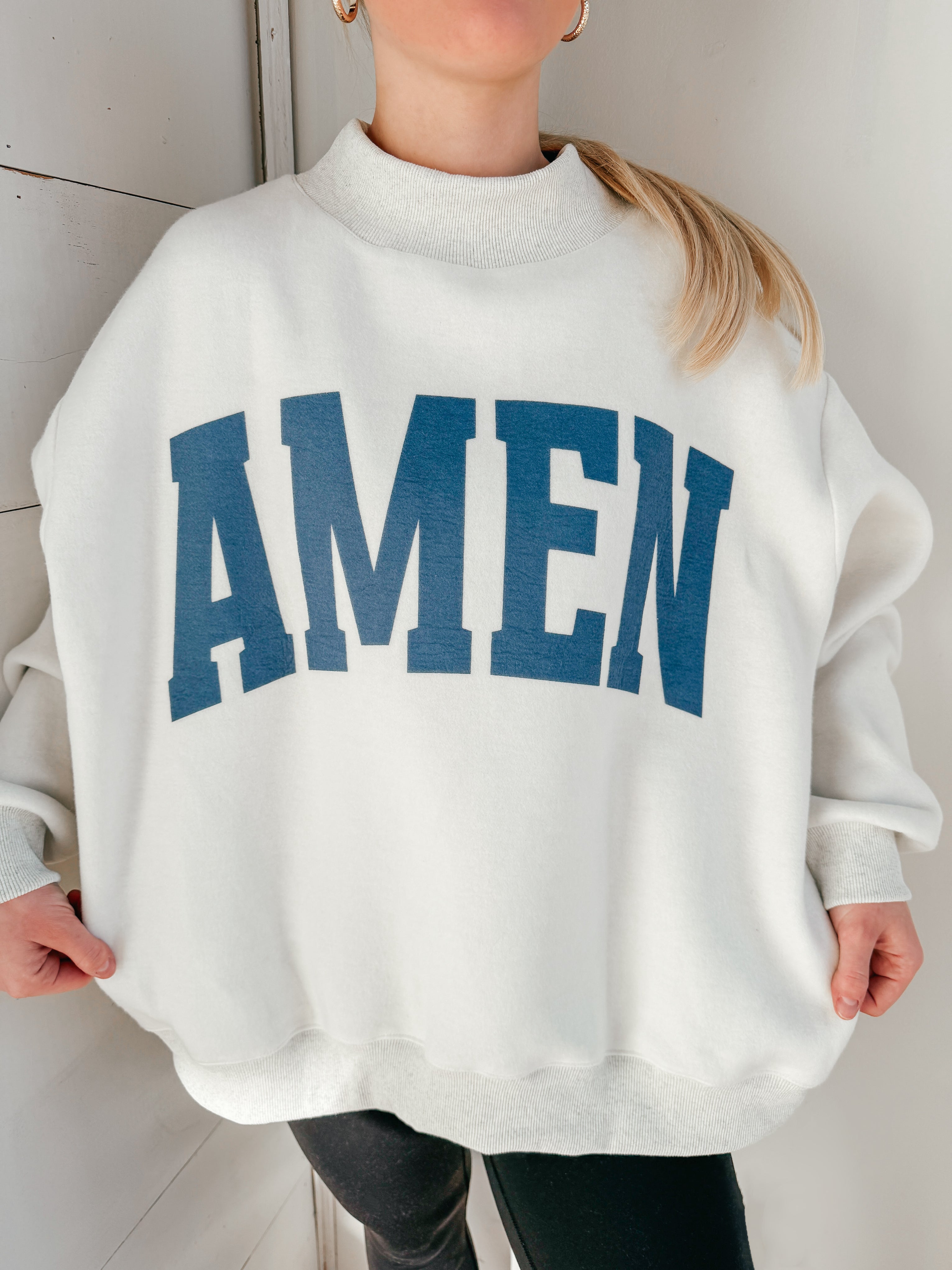 Amen / WWJD Reversible MockNeck
