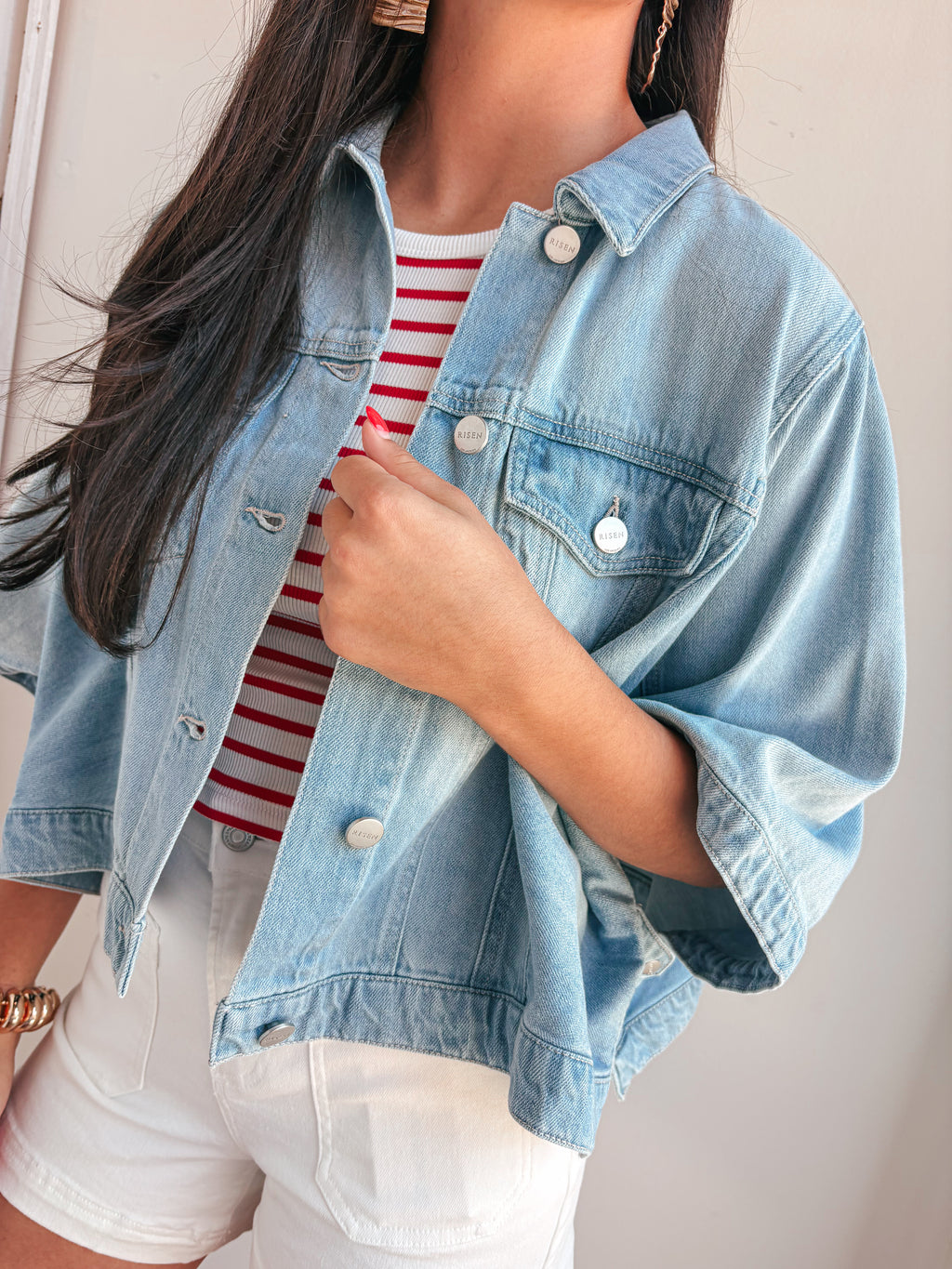 The Mary Jane Denim Top