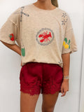 Crimson Kiss Lace Shorts