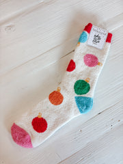 Fuzzy Ornaments Socks