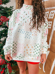 Christmas Cozy Patch Sweater