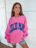 Lulu Mac Pink / Blue Puff Sweatshirt