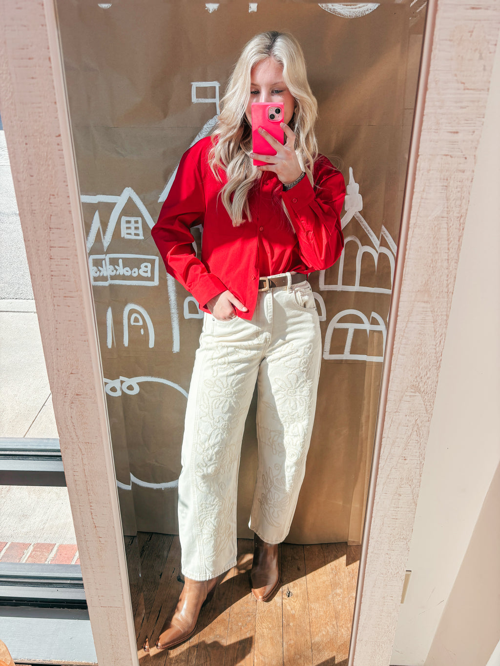 Sandstone Blossom Jeans
