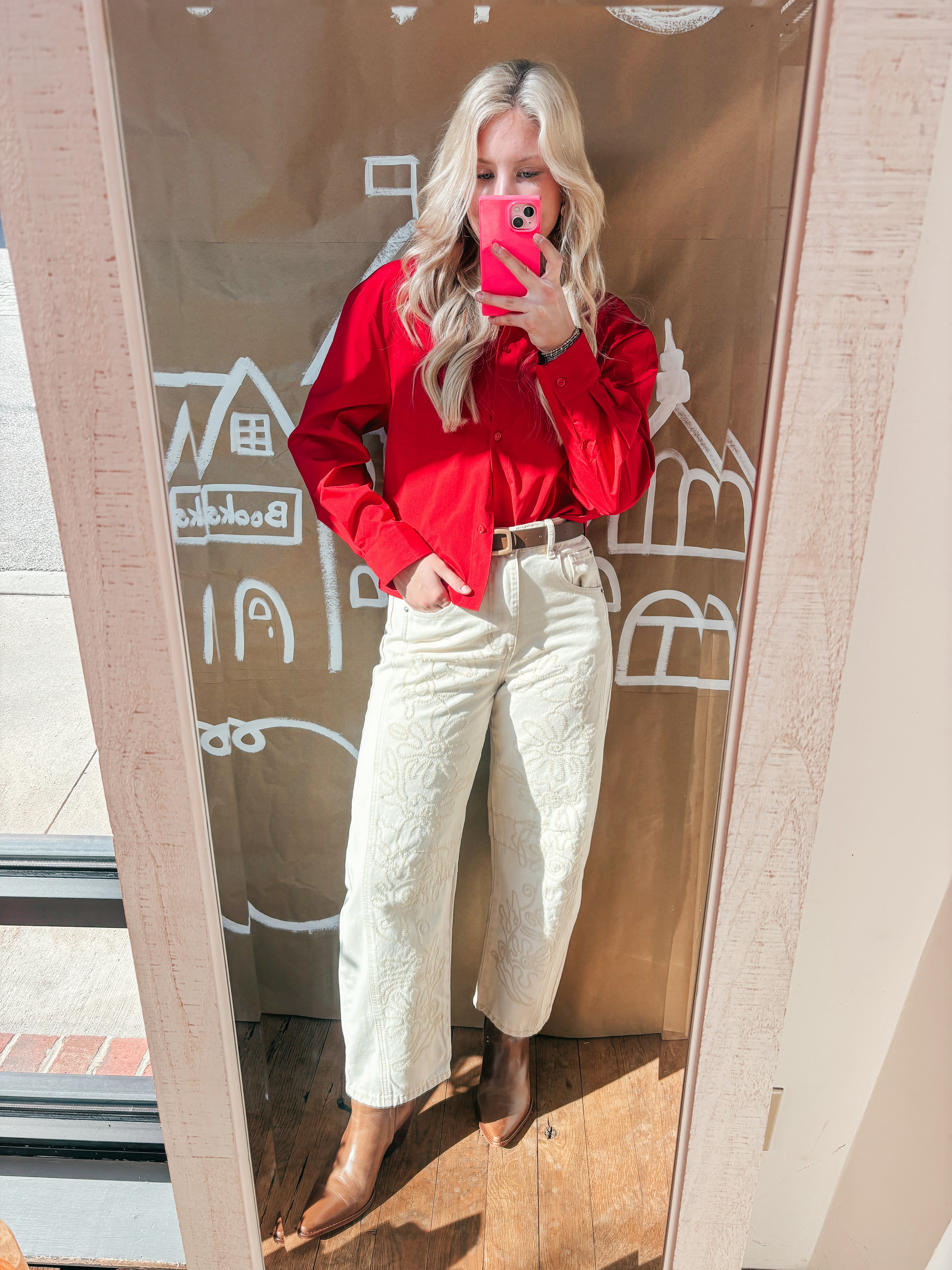Sandstone Blossom Jeans