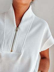 Brush It Off Zip Up Top