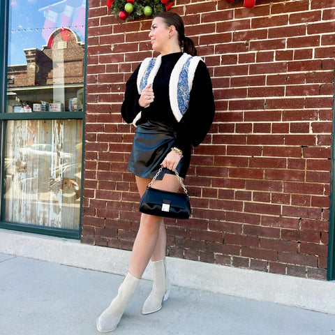 Brynn Leather Skort