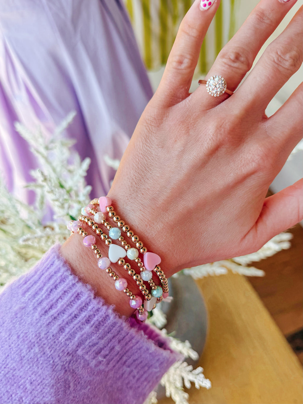Beaded Heart Bracelet