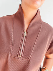 Brush It Off Zip Up Top