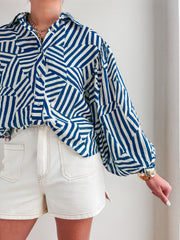 The Elle Geometric Blouse