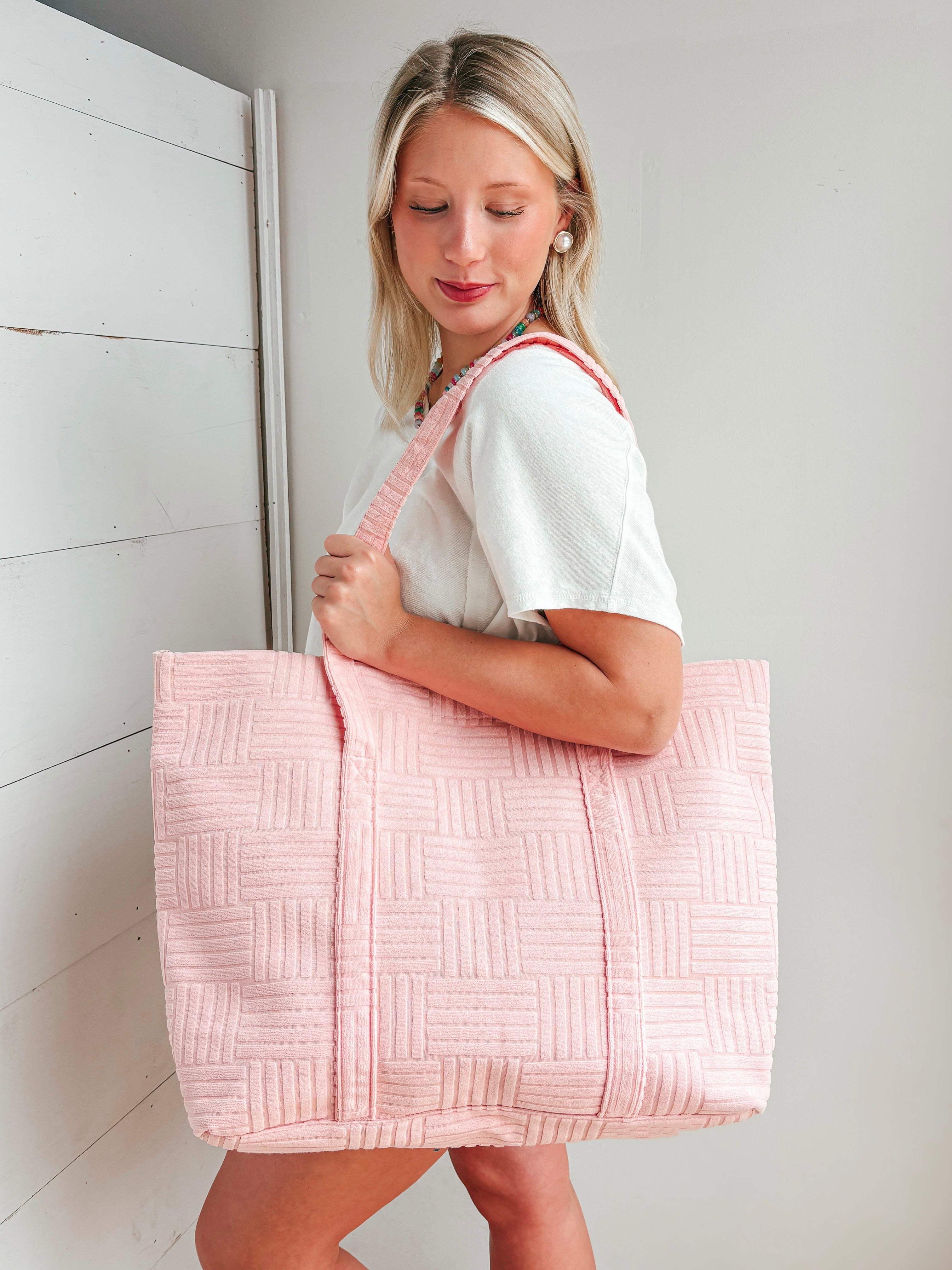 Lined Terry Cloth Tote