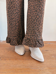 Marie Ruffle Leopard Pants