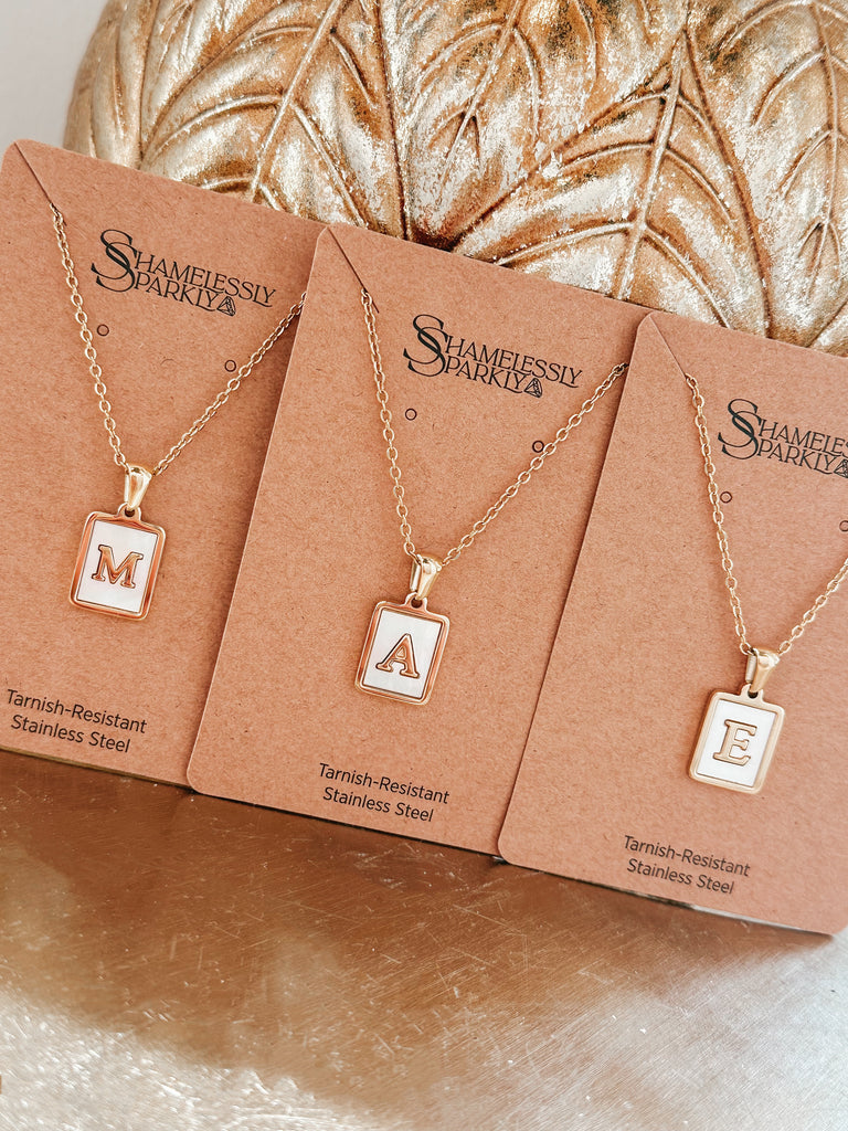 Pearl Initial Necklace