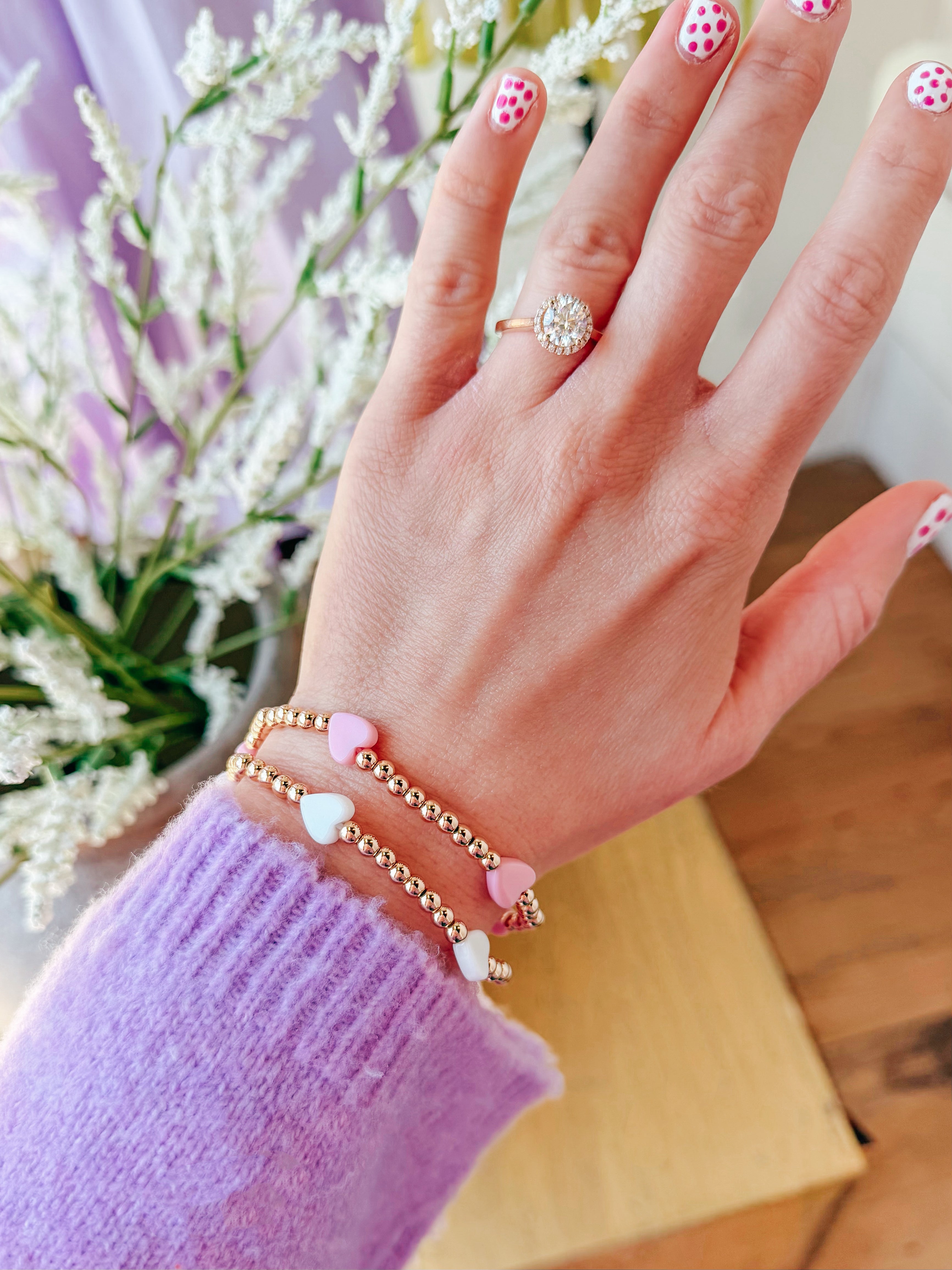 Beaded Heart Bracelet