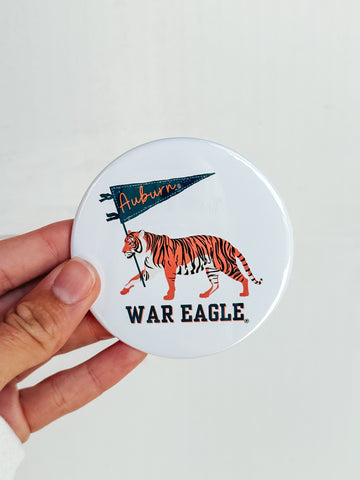 Tiger Auburn Flag Gameday Button