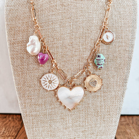 Rainbow Fish Charm Necklace