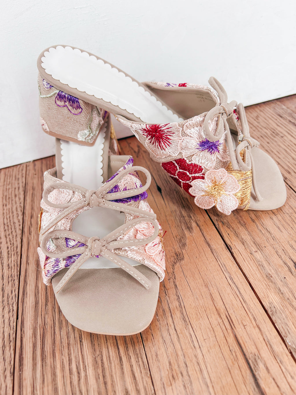 Emerald Flower Heels