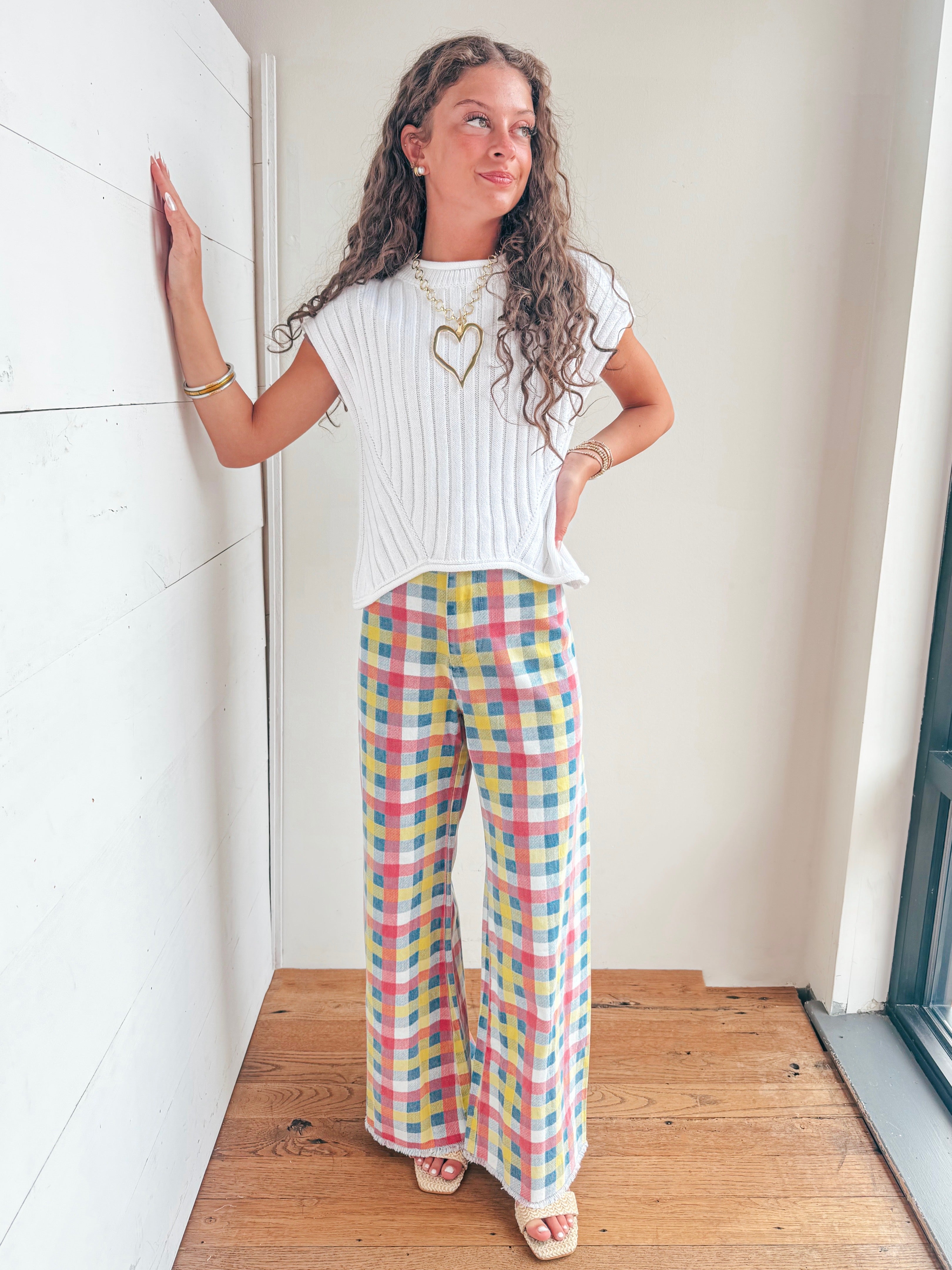 Checkered Fun Jeans
