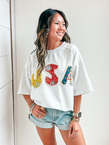 The USA Patchwork Tee